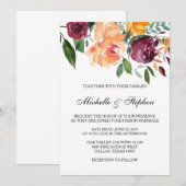 ボホフローラ結婚式招待状 招待状 (正面/裏面)