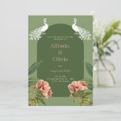 ボホフローラ結婚式招待状 招待状 (スタンド正面)