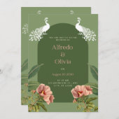 ボホフローラ結婚式招待状 招待状 (正面/裏面)