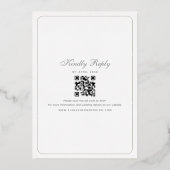 ボホフローラ結婚金ゴールド 箔招待状 (裏面)