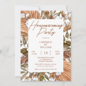 ボホフローラ綿 | Grasses引っ越し祝いパーティーパーティーイン 招待状 (正面)