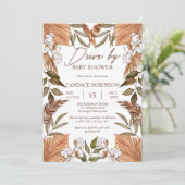 ボホフローラ綿 | Grasses Drive by Baby Shower 招待状 (スタンド正面)