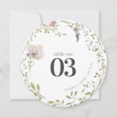 ボホフローラ緑 |の結婚テーブル番号 (正面)