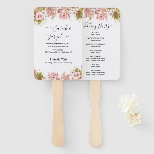 ボホフローラ縁ど ハンドファン (正面&裏面)