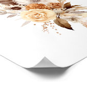 ボホフローラ羽ボタニカルウォーターカラーウォールアート ポスター (角)