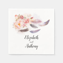 ボホフローラ羽 スタンダードカクテルナプキン