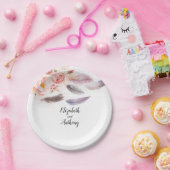 ボホフローラ羽 ペーパープレート (パーティー)