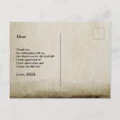 ボホフローラ花の誕生日感謝していあなた インビテーションポストカード (裏面)