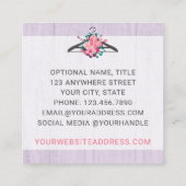 ボホフローラ衣料掛けクローゼットファッションブティック スクエア名刺 (裏面)