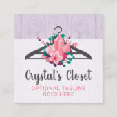 ボホフローラ衣料掛けクローゼットファッションブティック スクエア名刺 (正面)