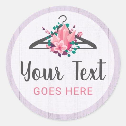 ボホフローラ衣料掛けクローゼットファッションブティック ラウンドシール (正面)