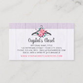 ボホフローラ衣料掛けクローゼットファッションブティック 名刺 (裏面)