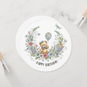 ボホフローラ誕生日クマ カード (正面/裏面インサイチュ)