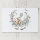 ボホフローラ誕生日クマ ペーパーパッド (正面)