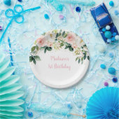 ボホフローラ赤面金ゴールド誕生日 ペーパープレート (パーティー)