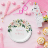 ボホフローラ赤面金ゴールド誕生日 ペーパープレート (パーティー)