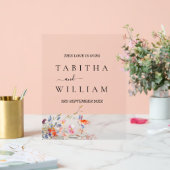 ボホフローラ野草結婚式招待状 アクリルサイン (ウェディング)