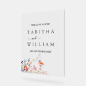 ボホフローラ野草結婚式招待状 アクリルサイン (傾斜)