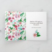 ボホフローラ黄ガーリー母の日スケッチ カード (内部)