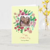 ボホフローラ黄ガーリー母の日スケッチ カード (黄色い花)