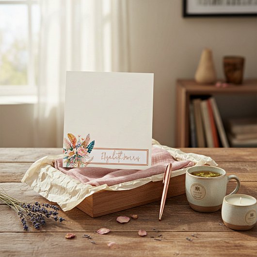 ボホフローラ パーソナライズされた ノートパッド