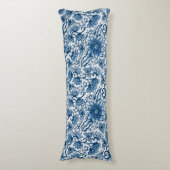 ボホフローラ |大きな花 |青クラシック色 ボディピロー (正面縦)