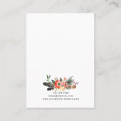 ボホフローラ〔雄ジカの〕枝角ネックレスペンダントディスプレイカード 名刺 (裏面)