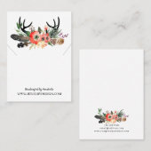 ボホフローラ〔雄ジカの〕枝角ネックレスペンダントディスプレイカード 名刺 (正面/裏面)