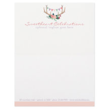 ボホフローラ〔雄ジカの〕枝角&シャビーバラパーティーバンティング