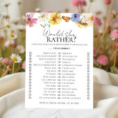 ボホブライダルシャワーは彼女はむしろゲームカード 招待状