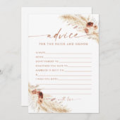 ボホブライダルシャワーアドバイスカードテラコッタフローラ 招待状 (正面/裏面)