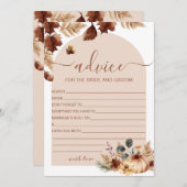 ボホブライダルシャワーアドバイスカードテラコッタフローラ 招待状 (正面/裏面)