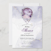ボホブライダルシャワーアメジストマルーンフルムーン 招待状 (正面)