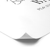 ボホブライダルシャワーバブリーバーポップ・アートのフィズンクリックスサイン ポスター (角)