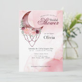 ボホブライダルシャワーピンククレセントムーンマンダラ 招待状 (スタンド正面)