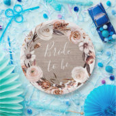 ボホブライダルシャワープレートバーラップブライドへ ペーパープレート (パーティー)