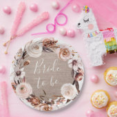 ボホブライダルシャワープレートバーラップブライドへ ペーパープレート (パーティー)