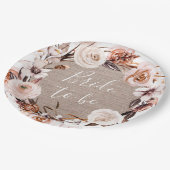 ボホブライダルシャワープレートバーラップブライドへ ペーパープレート (アングル)