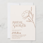 ボホブライダルシャワーミニマルテラコッタフローラ 招待状 (正面)
