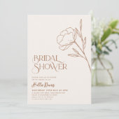 ボホブライダルシャワーミニマルテラコッタフローラ 招待状 (スタンド正面)