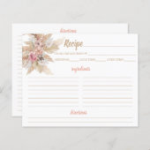 ボホブライダルシャワーレシピカード (正面/裏面)