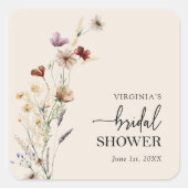 ボホブライダルシャワー封筒用シール スクエアシール (正面)