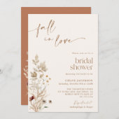 ボホブライダルシャワー招待状 |モダンフローラブライダル 招待状 (正面/裏面)