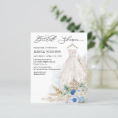 ボホブライダルシャワー結婚ズドレスウォーターカラーブルー (スタンド正面)