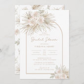 ボホブライダルシャワー 招待状 (正面/裏面)