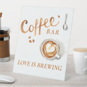 ボホブライダルブランチ – コーヒーバーペデスタルサイン 台座サイン (インサイチュ)