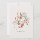 ボホブライドアンドラマスブライダルシャワー 招待状 (裏面)