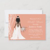 ボホブライド真珠と花のブライダルシャワー 招待状 (正面)