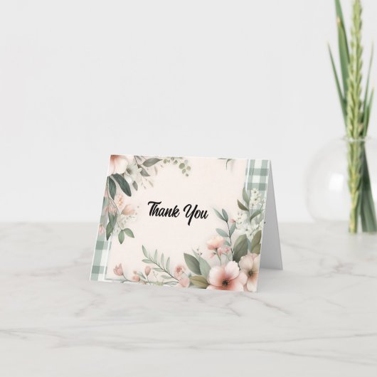 ボホブライド結婚式ブライダルシャワー サンキューカード (正面)