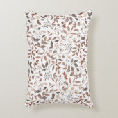 ボホブラウンテラコッタボタニカル葉ズ アクセントクッション (正面(垂直))